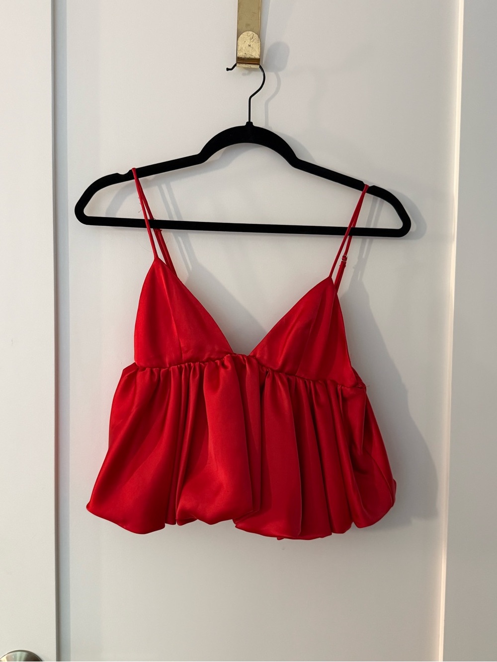 Zara Red Satin Top